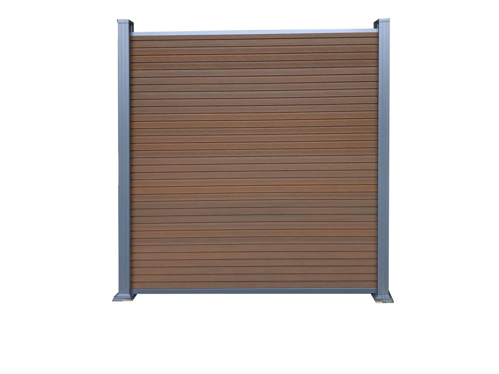 Zaun Holm + 187 cm Zaun Verlängerung inkl. 1 Pfosten – Teak