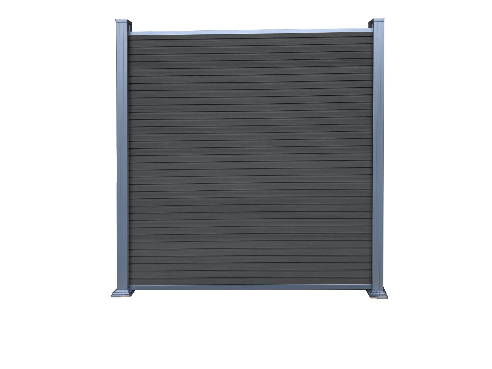 T&J WPC Zaun Holm Grundfeld (Komplettset) – Anthrazit, Pfosten 270 cm