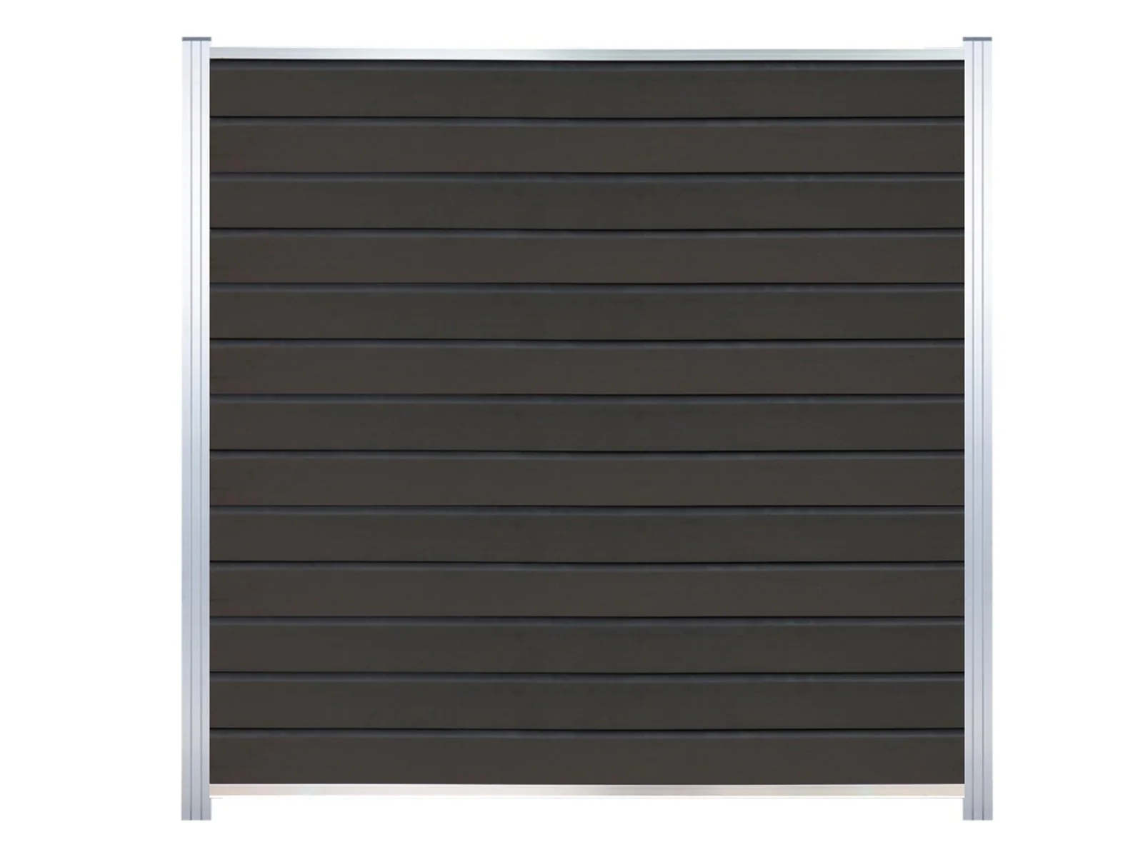 T&J WPC Zaun Wollbach Grundfeld (Komplettset) – Anthrazit, Pfosten 180 cm
