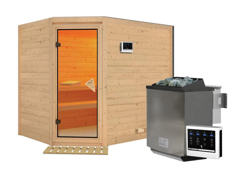 Tanami - Karibu Sauna inkl. 9-kW-Bioofen - ohne Dachkranz - - Image 2