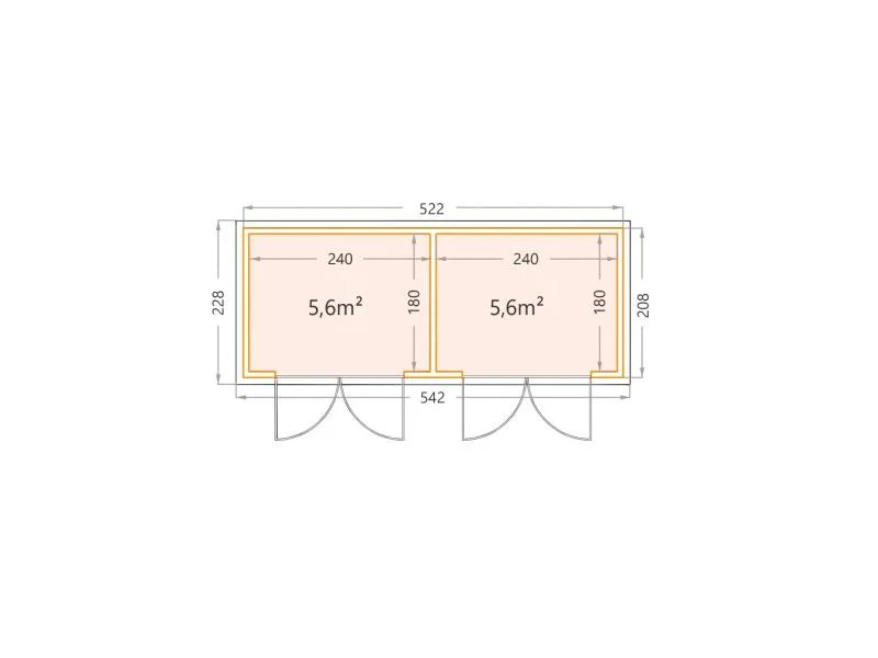 Telluria Metall-Gerätehaus Duo 2721, Lichtgrau - Image 2
