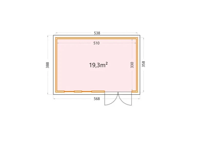 Telluria Metall-Gerätehaus Luminato 5436+, Komplett Weiß, inkl. 2 bodentiefe Fenster - Image 2