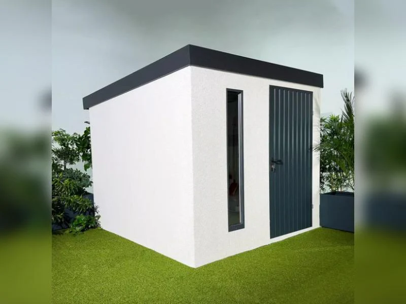 Urban One Gerätehaus Basic Typ 4, 290x298 cm, inkl. Überdachung links 1 m, inkl. Montage - Image 10