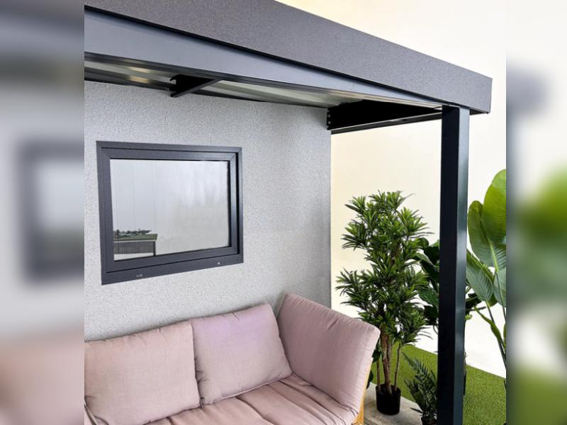 Urban One Gerätehaus Basic Typ 7, 490x298 cm, inkl. Überdachung rechts 2 m - Image 10