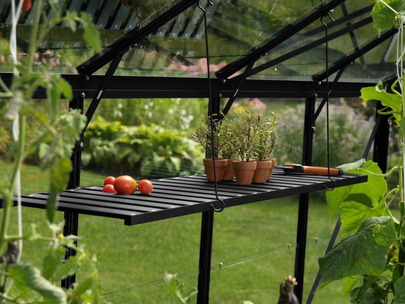 Vitavia Abklappbares Alu-Wandregal schwarz