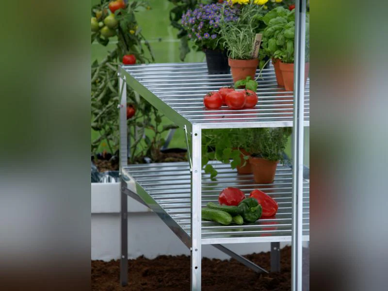Vitavia Aluminium-Tisch 2 Ebenen blank eloxiert - Image 3