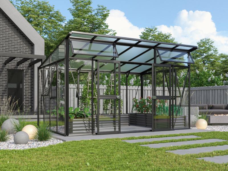Vitavia Gewächshaus Aphrodite 11500 3 mm ESG / HKP 10 mm Schwarz