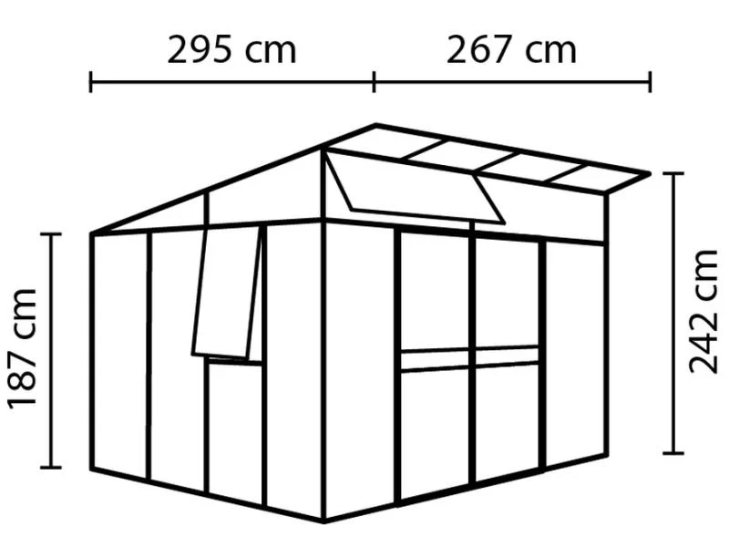 Vitavia Gewächshaus Aphrodite 7800 3 mm ESG / HKP 10 mm Alu - Image 2