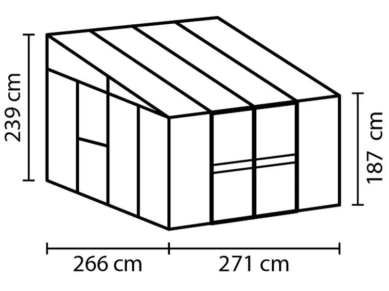Vitavia Gewächshaus Athena 7000 ESG/HKP schwarz - Image 3