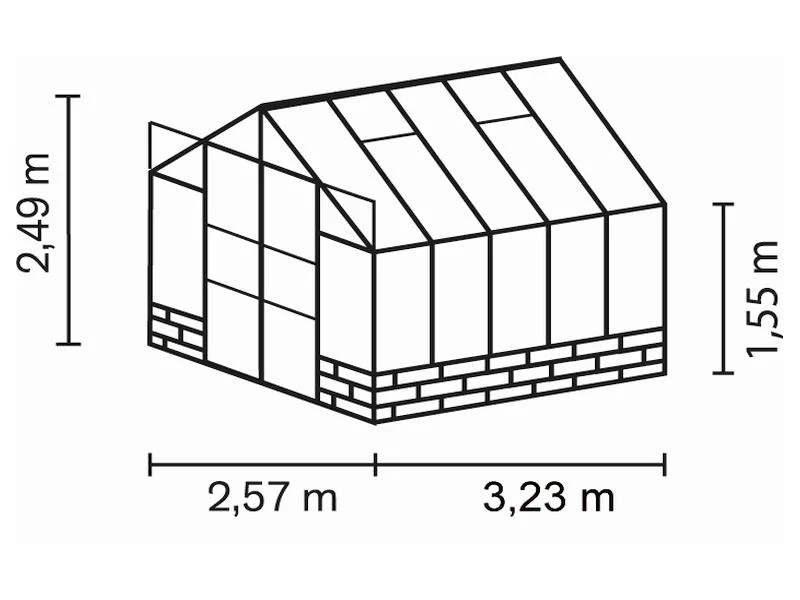 Vitavia Gewächshaus Cassandra 8300 ESG 3 mm Alu eloxiert - Image 3