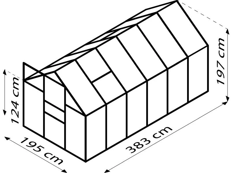 Vitavia Gewächshaus Comet 7500 HKP 4 mm Alu eloxiert - Image 3