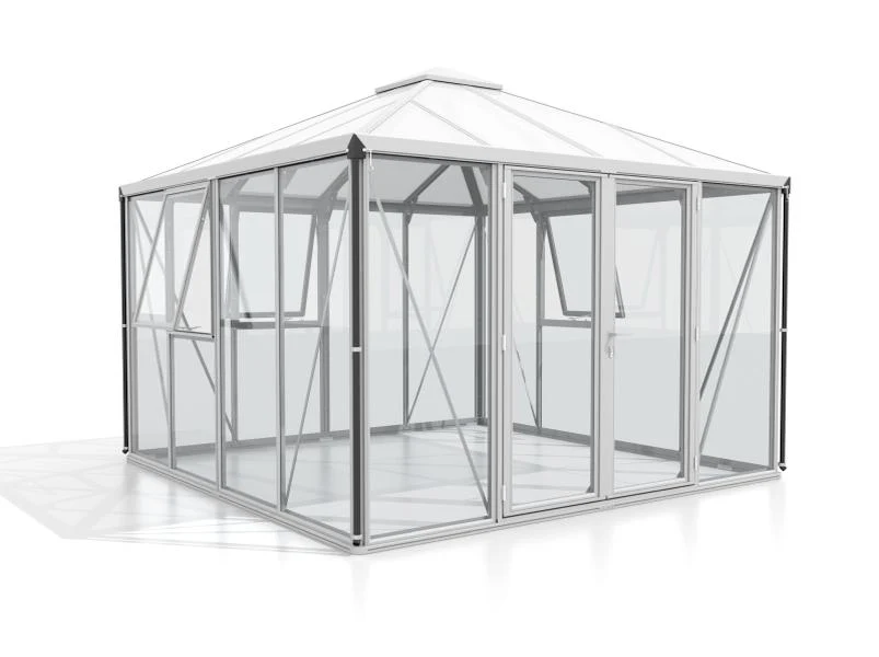 Vitavia Gewächshaus Fortuna 10200, ESG 3mm / HKP 10 mm, Alu, inkl. intergriertes Bodenprofil - Image 5