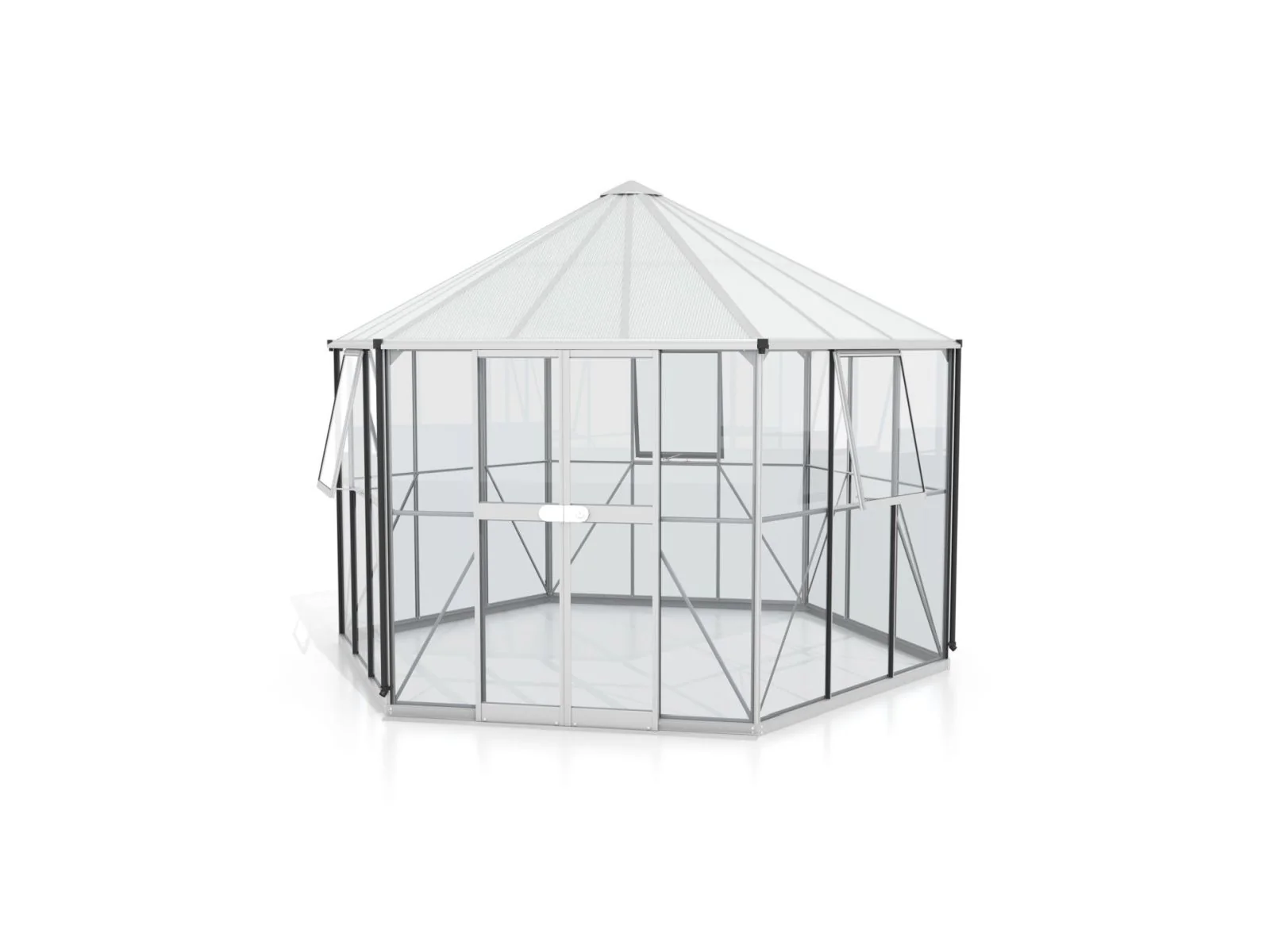 Vitavia Gewächshaus Galaxis 9000 ESG 3 mm u. HKP 6 mm Alu - Image 2