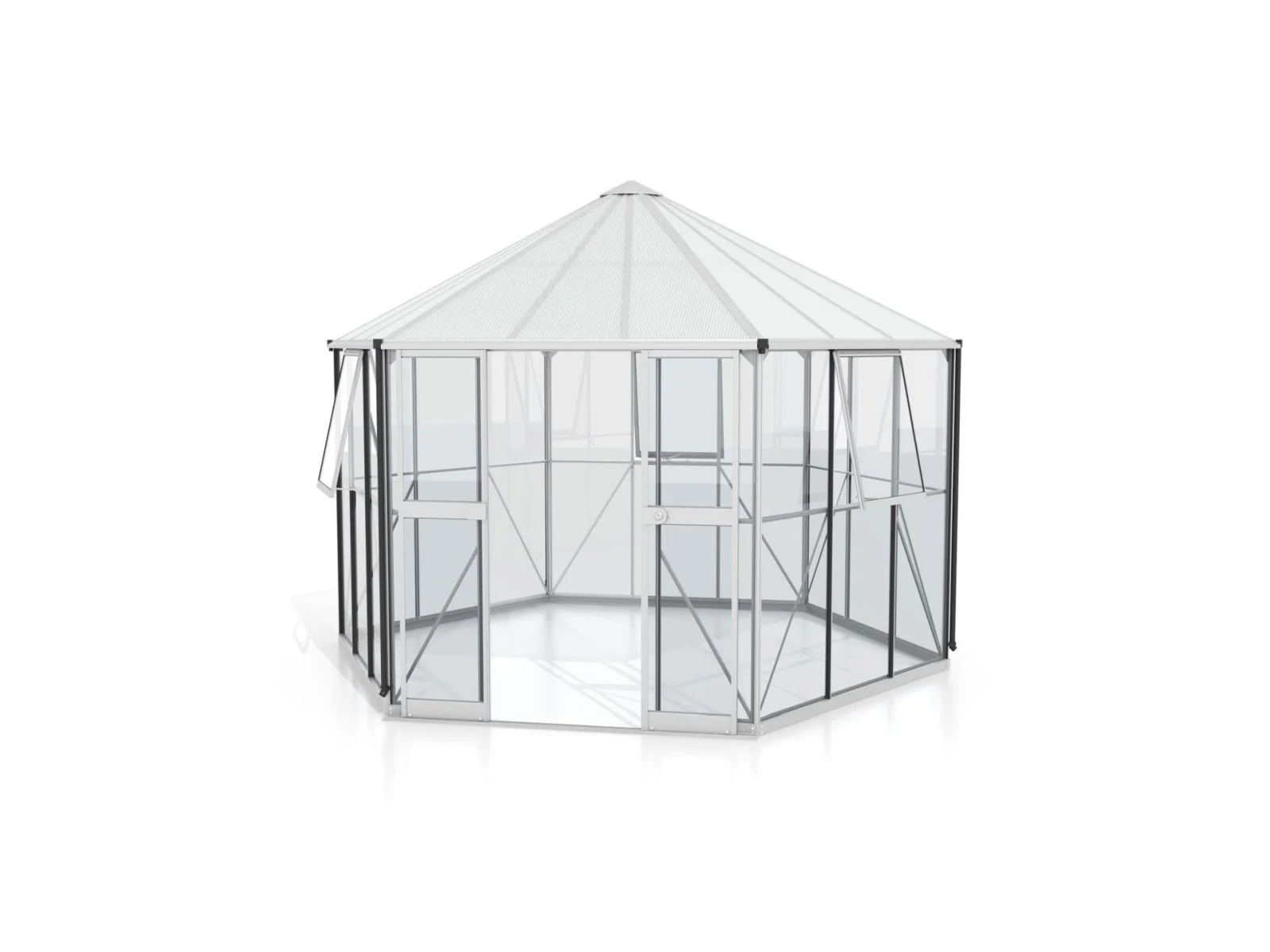 Vitavia Gewächshaus Galaxis 9000 ESG 3 mm u. HKP 6 mm Alu - Image 3