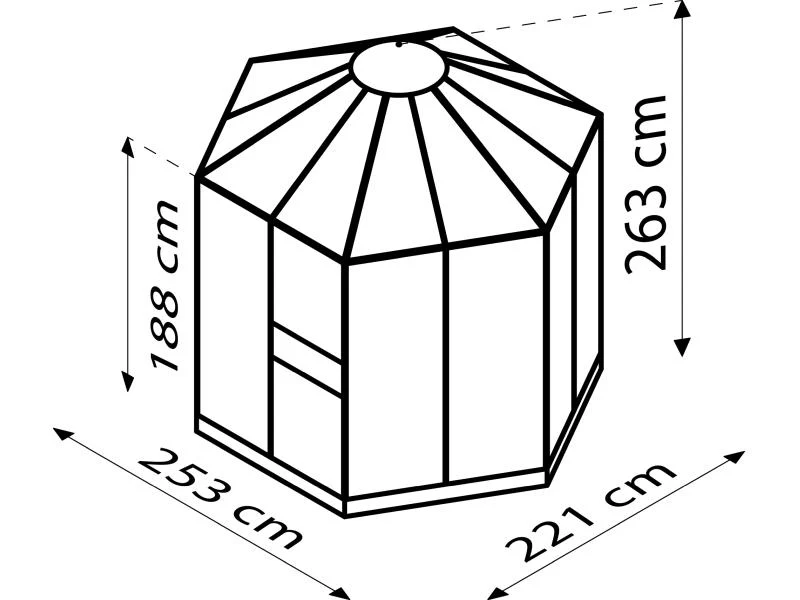 Vitavia Gewächshaus Hera 4500 ESG/HKP in smaragdgrün, inkl. Fundament - Image 3