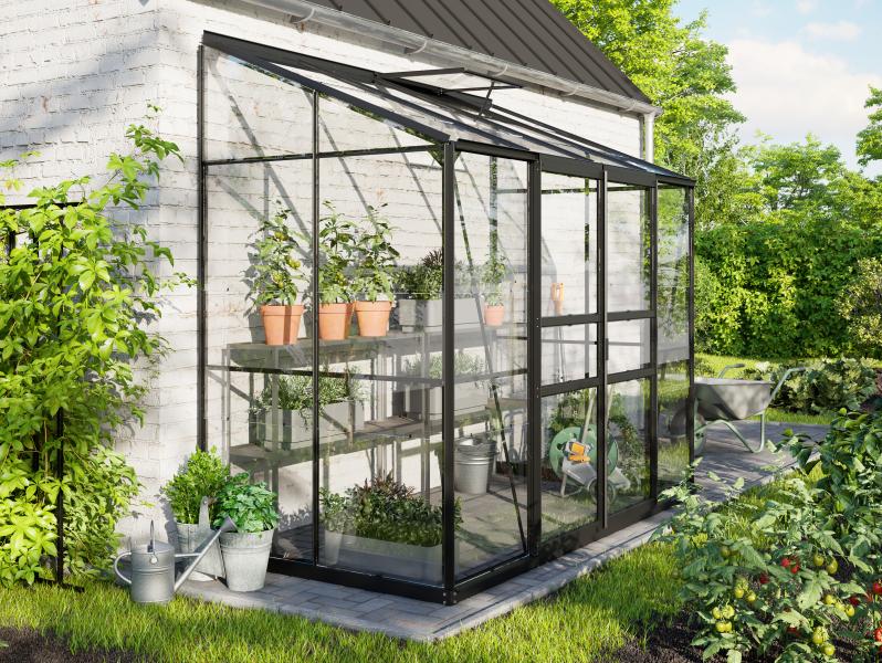 Vitavia Gewächshaus Ida 3300, 3mm ESG, Schwarz - Image 5