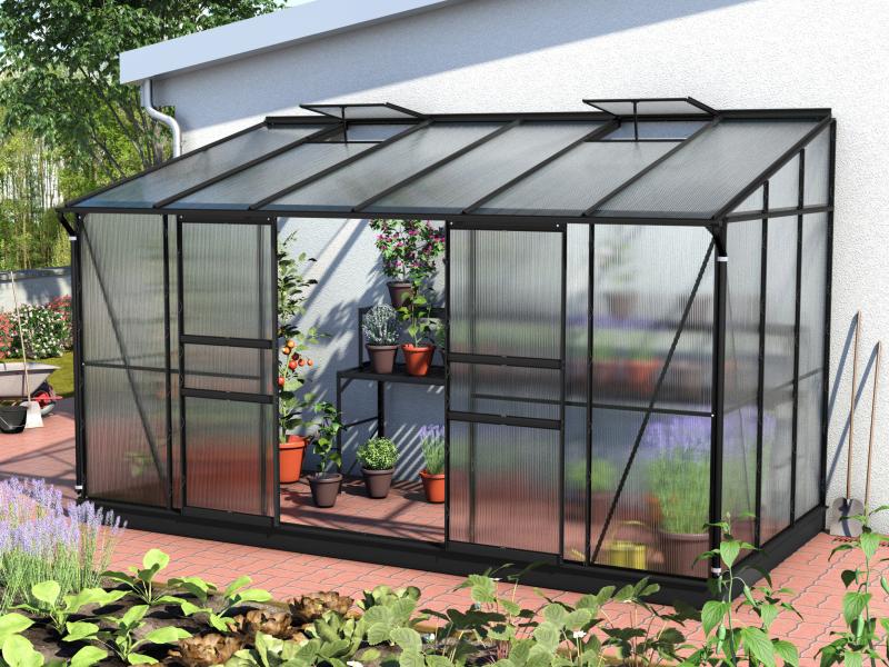 Vitavia Gewächshaus Ida 7800 HKP 6 mm, Schwarz
