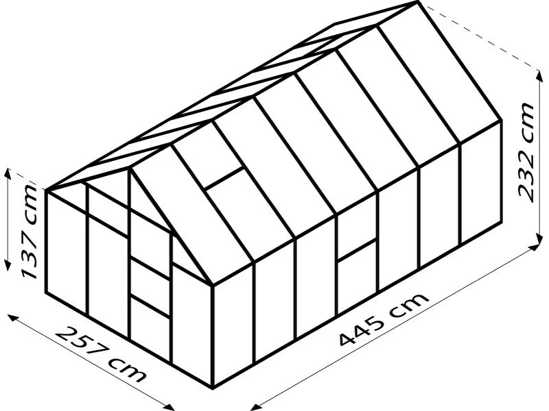 Vitavia Gewächshaus Meridian 1, 11500 HKP 4 mm Alu - Image 3