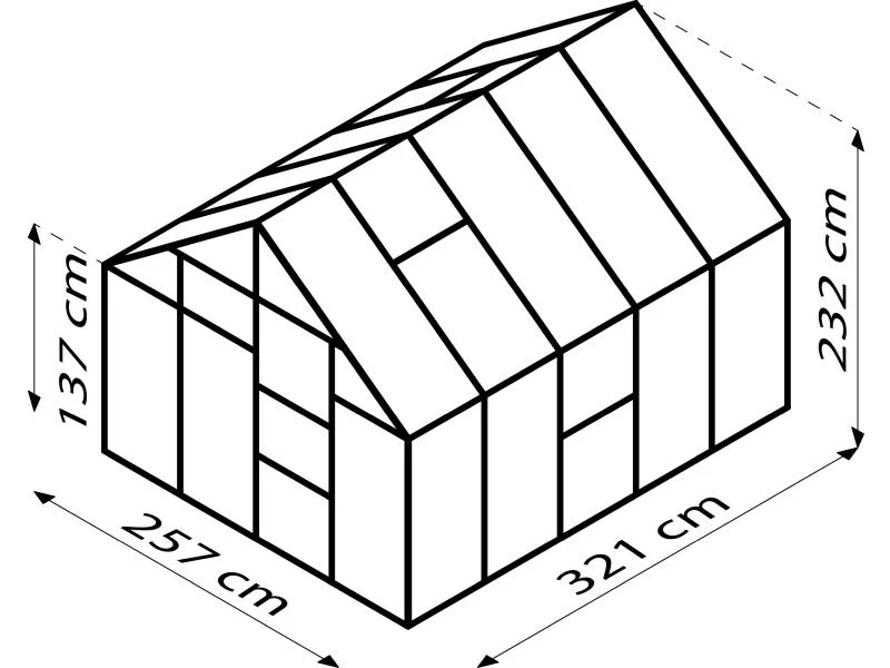 Vitavia Gewächshaus Meridian 1, 8300 ESG 3mm , smaragd - Image 3