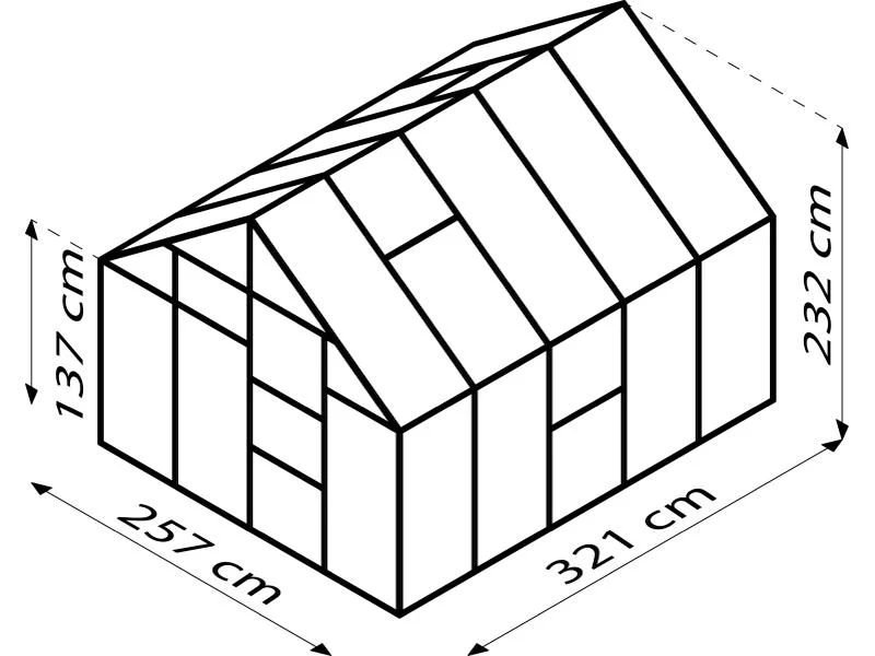 Vitavia Gewächshaus Meridian 1, 8300 HKP 6 mm, smaragd - Image 3