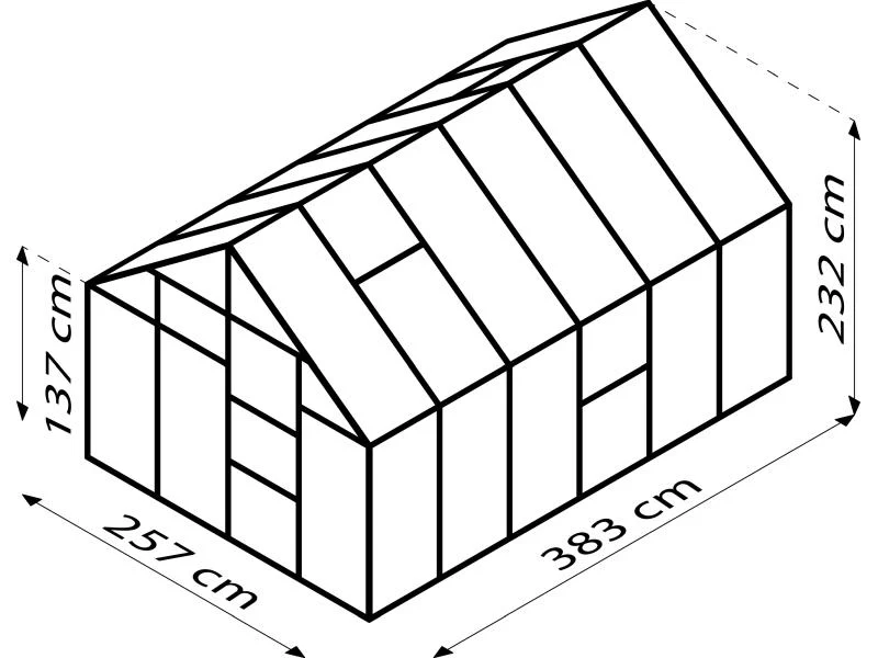 Vitavia Gewächshaus Meridian 1, 9900 ESG 3mm , smaragd - Image 3