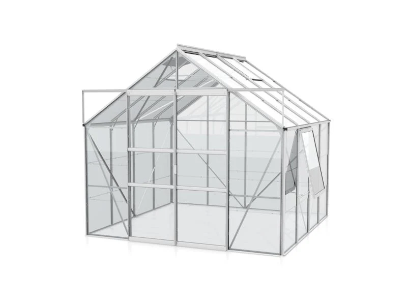 Vitavia Gewächshaus Meridian 2, 6700 ESG 3mm Alu, mit Doppelschiebetür - Image 2
