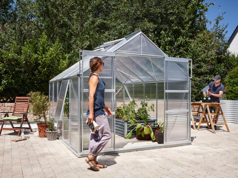 Vitavia Gewächshaus Meridian 2, 8300 HKP 6 mm Alu, mit Doppelschiebetür - Image 5