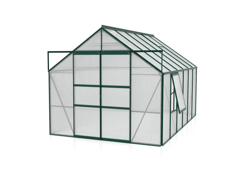 Vitavia Gewächshaus Meridian 2, 9900 HKP  6mm, smaragd, mit Doppelschiebetür - Image 2
