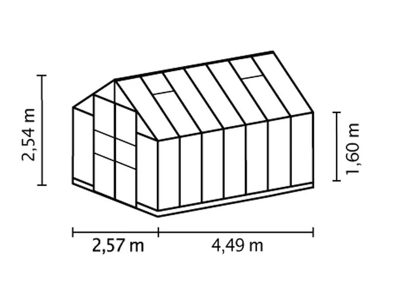 Vitavia Gewächshaus Olymp 11500 ESG 3 mm Schwarz - Image 3