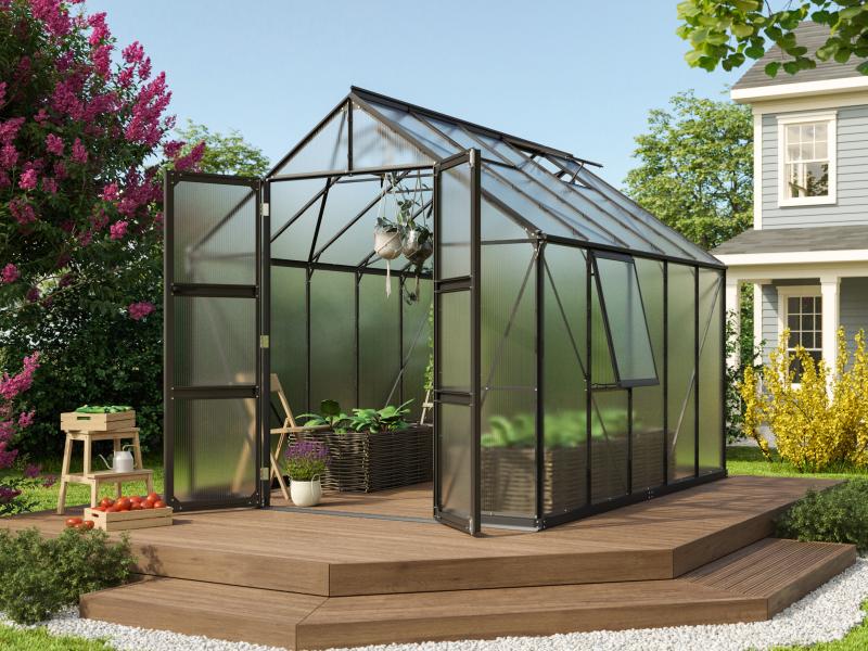 Vitavia Gewächshaus Olymp 8300 HKP 6 mm Schwarz