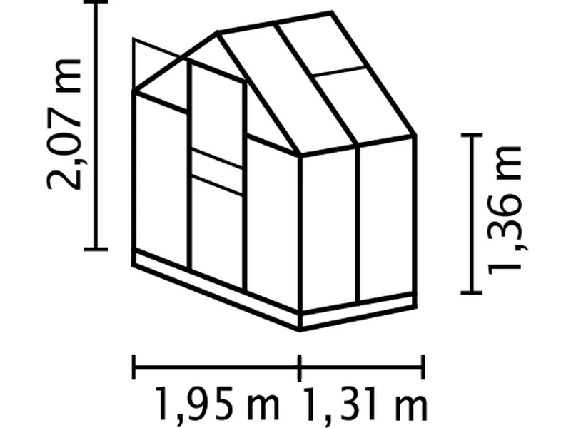 Vitavia Gewächshaus Planet 2500 ESG 3mm Alu eloxiert - Image 3
