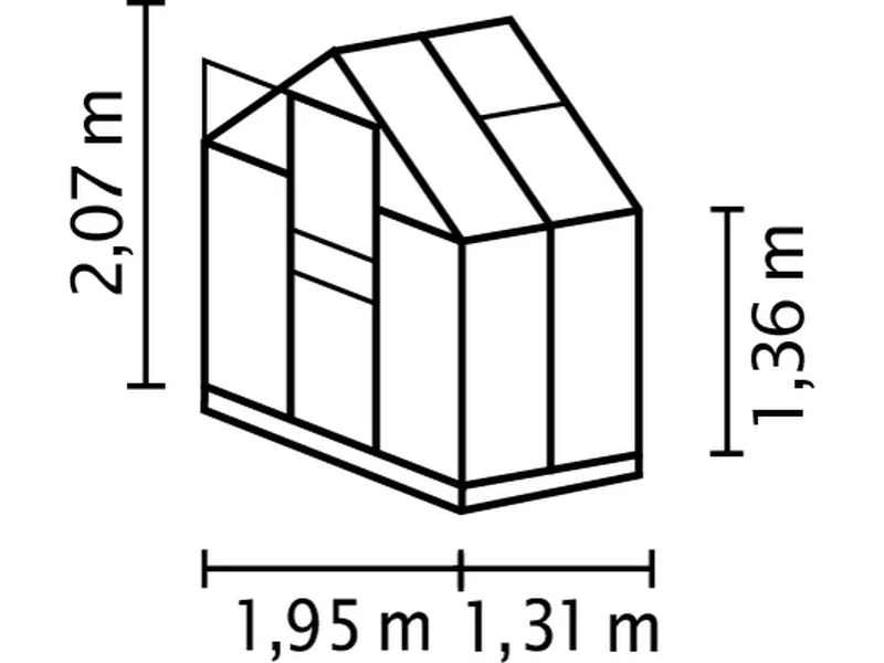 Vitavia Gewächshaus Planet 2500 HKP 6 mm Schwarz - Image 2
