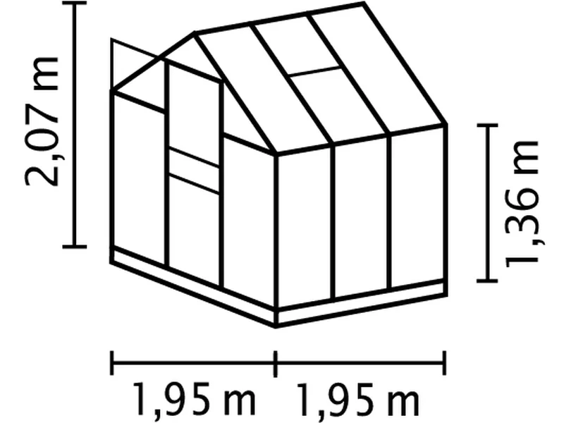 Vitavia Gewächshaus Planet 3800 ESG 3mm Schwarz - Image 3