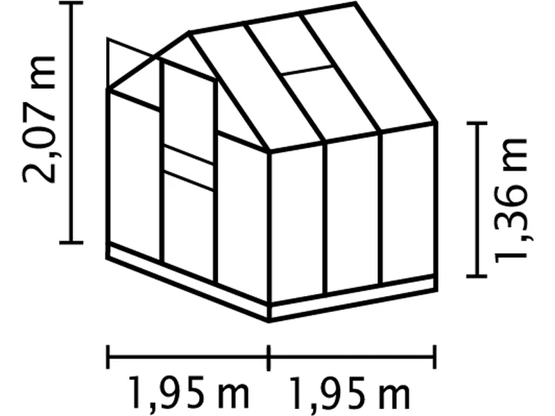 Vitavia Gewächshaus Planet 3800 HKP 6 mm Schwarz - Image 2