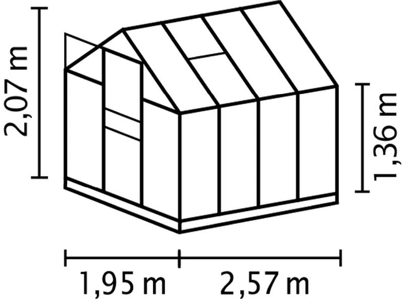 Vitavia Gewächshaus Planet 5000 ESG 3mm smaragd pulverbeschichtet - Image 2