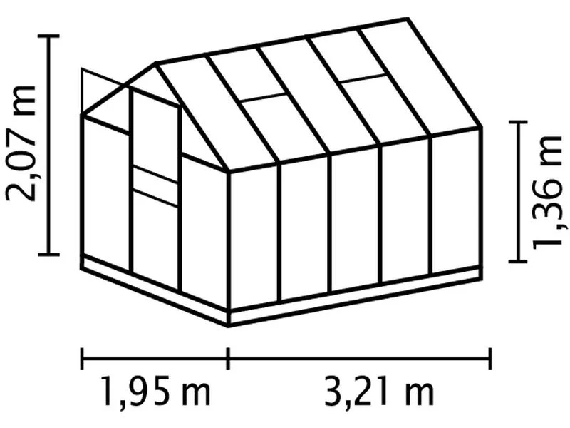 Vitavia Gewächshaus Planet 6200 ESG 3mm Schwarz - Image 3
