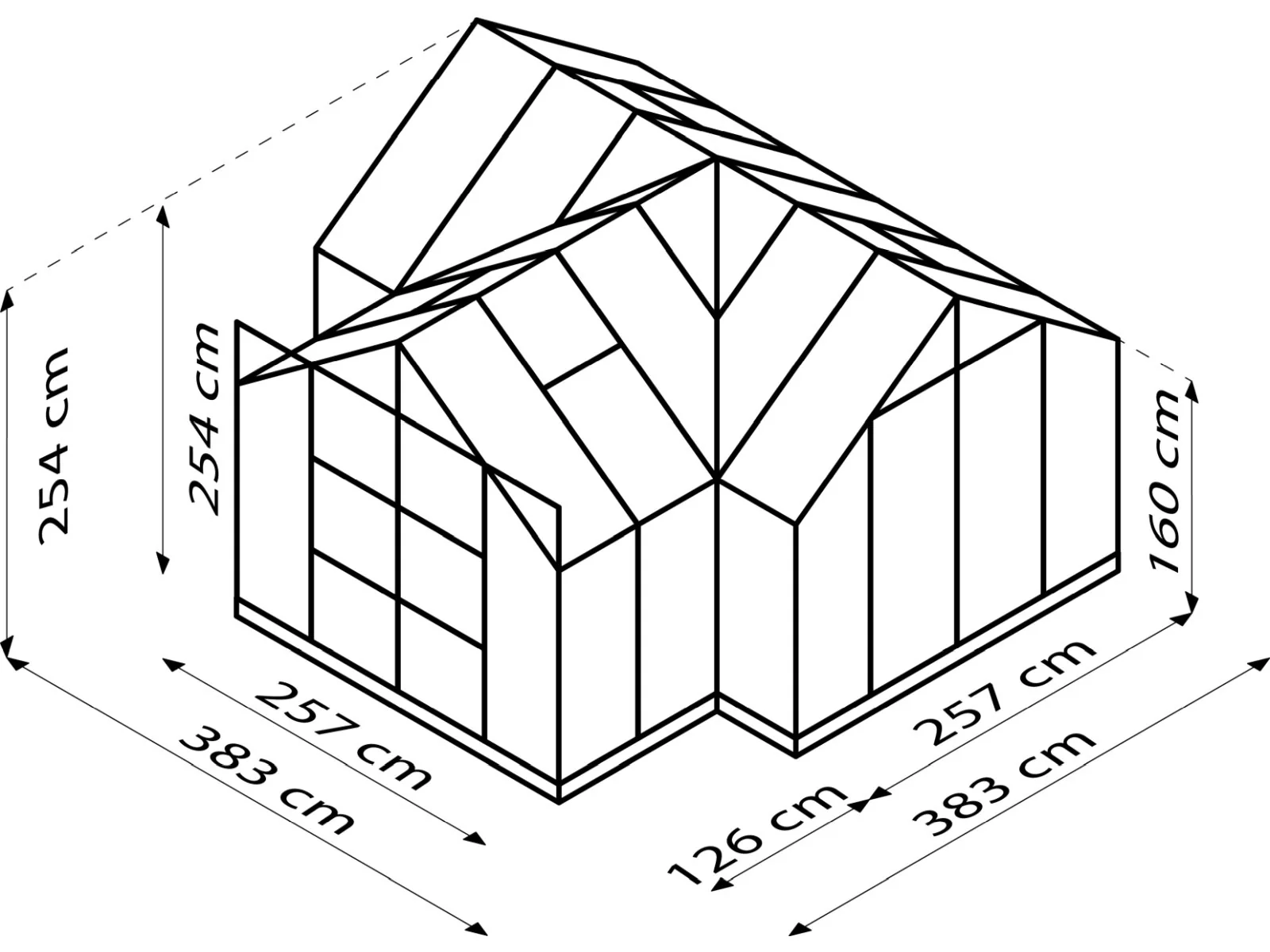 Vitavia Gewächshaus Sirius Orangerie ESG 3 mm smaragd, inkl. Fundamentrahmen - Image 6