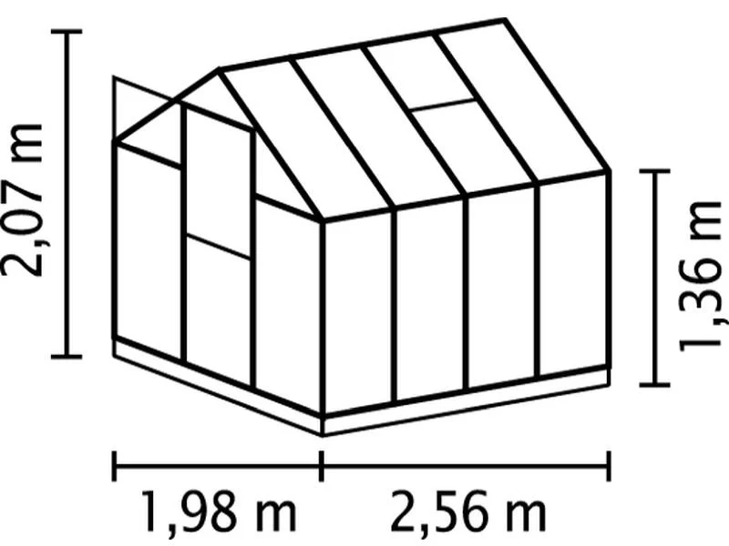 Vitavia Gewächshaus Triton 5000 ESG 3 mm Smaragd - Image 2