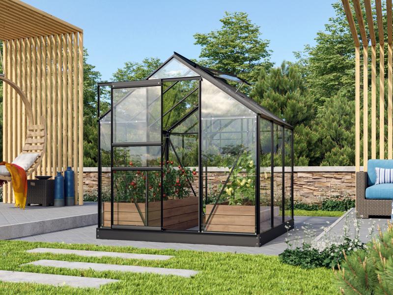 Vitavia Gewächshaus Venus 3800 ESG 3 mm Schwarz