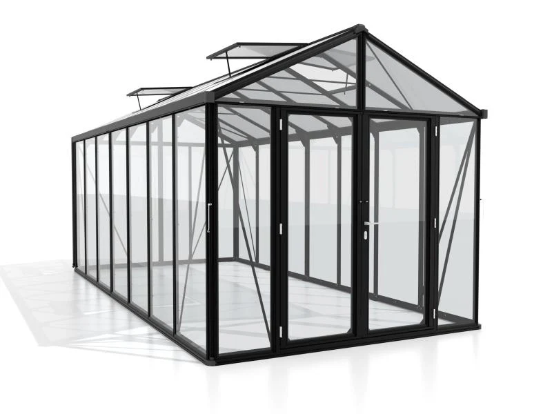Vitavia Gewächshaus Zeus Comfort 13800 ESG/HKP, schwarz pulverbeschichtet - Image 2