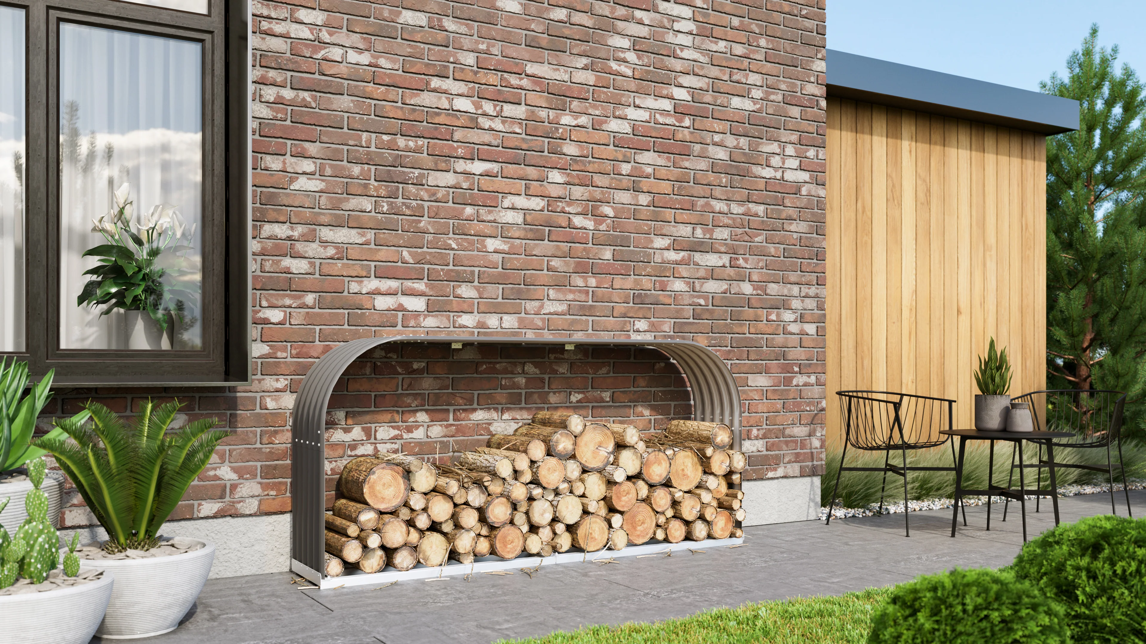 Vitavia Kaminholzregal Ardor 401, flach, granit - Image 2