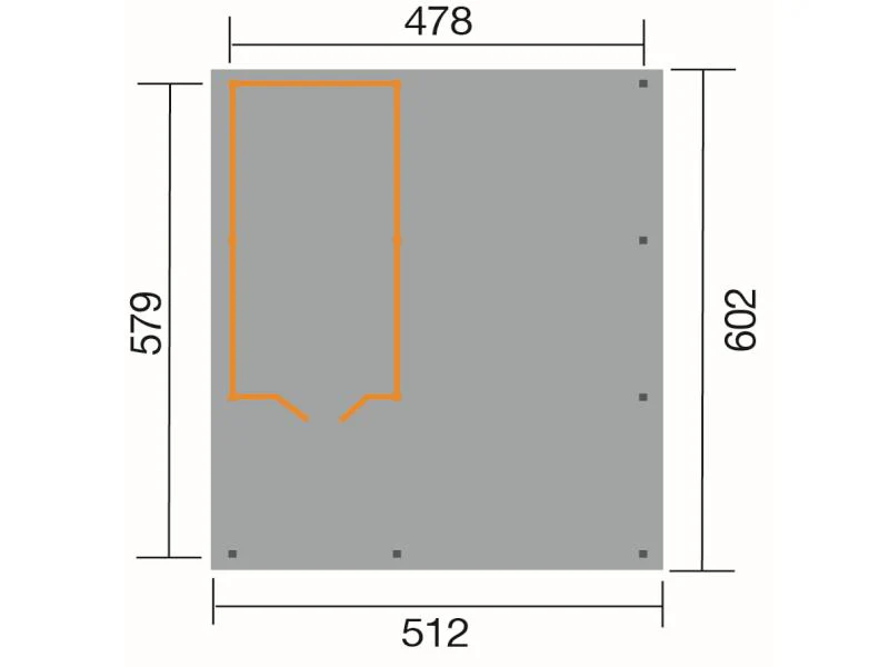 Weka Carport 607 Größe 2 kdi Carport mit XL-Geräteraum - Image 3