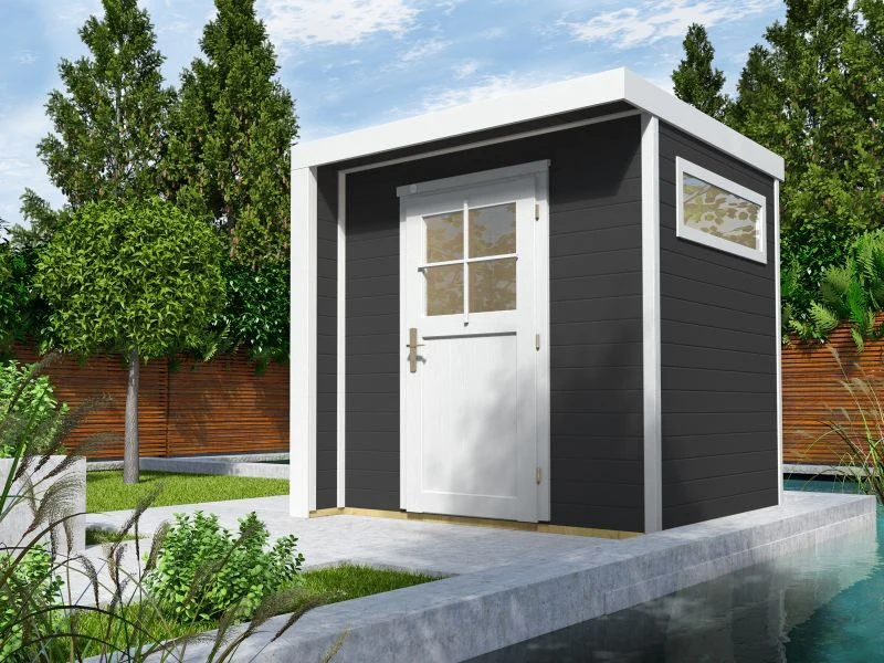Weka Design-Gartenhaus 262 in anthrazit