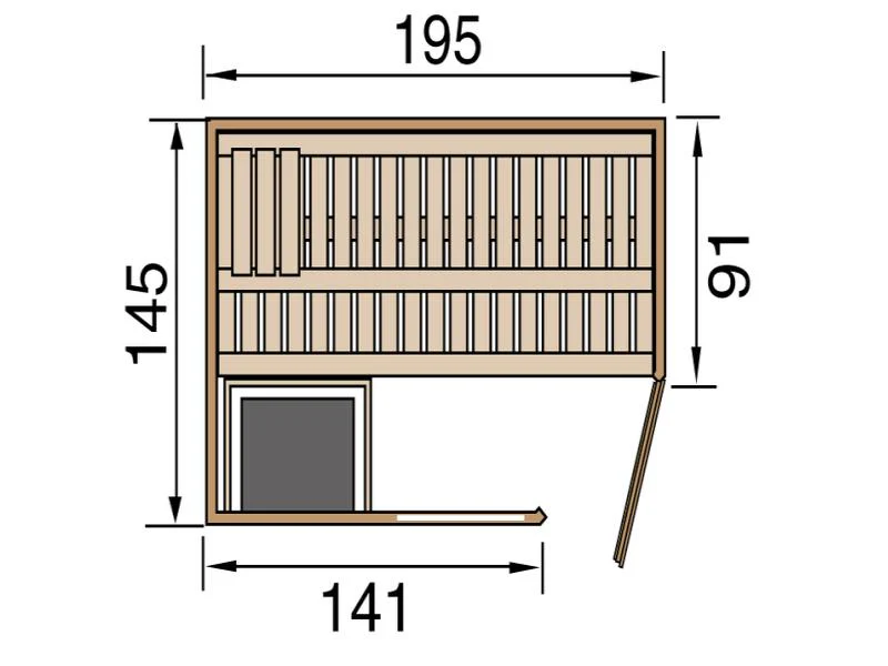 Weka Design-Sauna CUBILIS Gr. 1 Sparset 7,5 kW OS inkl. digitaler Steuerung, Glastür, Fenster und Mo - Image 2