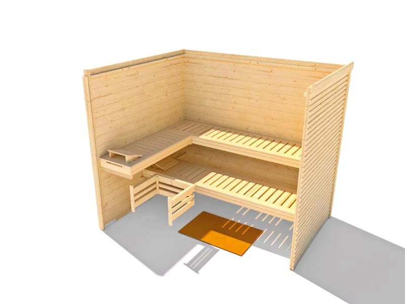 Weka Design-Sauna CUBILIS Gr. 3 Sparset 7,5 kW BioS inkl. digitaler Steuerung, Glastür, Fenster und - Image 4
