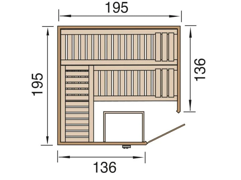 Weka Design-Sauna KEMI Eck 1 GTF - Image 2