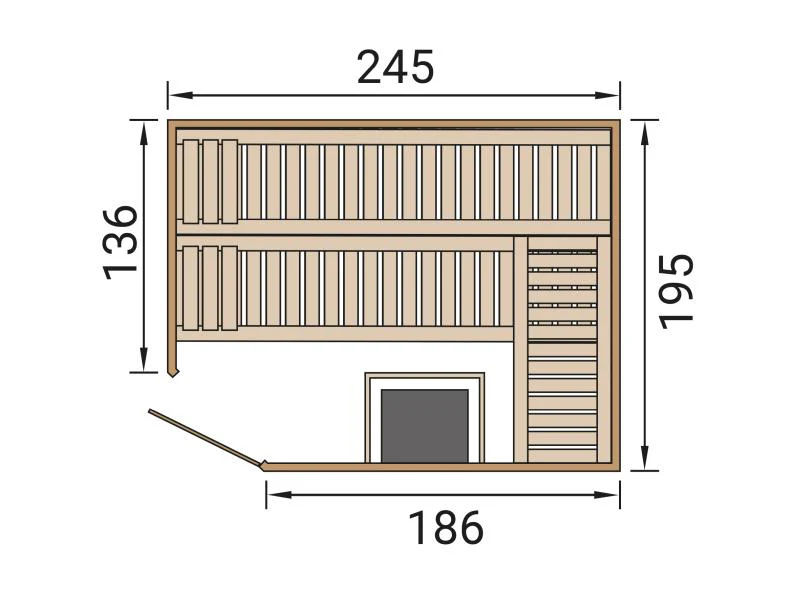 Weka Design-Sauna Kemi Eck 2 GT, inkl. 9 kW Bioofen digitale Steuerung (BioS) - Image 3
