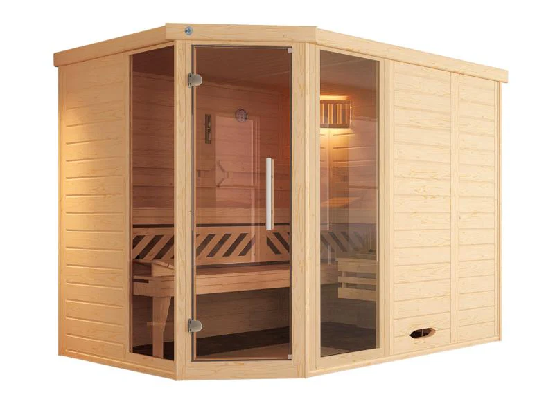 Weka Design-Sauna Kemi Eck 2 GTF, inkl. 9 kW Bioofen digitale Steuerung (BioS) - Image 2