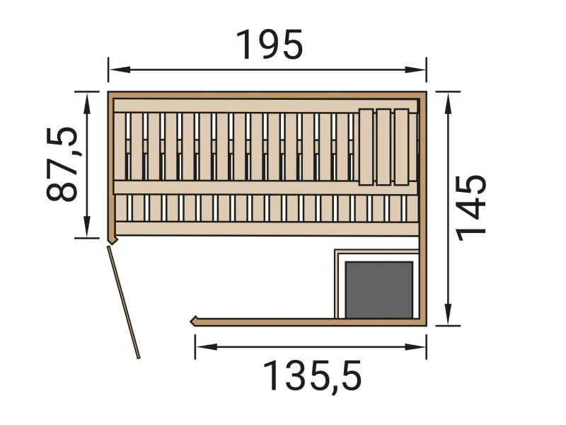 Weka Design-Sauna KEMI Eck GT, inkl. 4,5 kW Ofen digitale Steuerung (OS) - Image 2