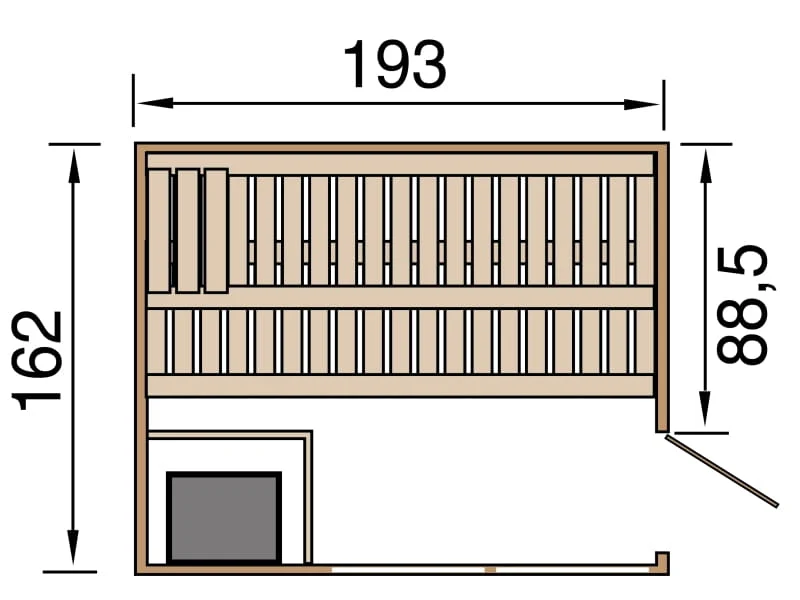Weka Design-Sauna KEMI PANORAMA 1 inkl. 7,5 kW OS-Ofenset - Image 2